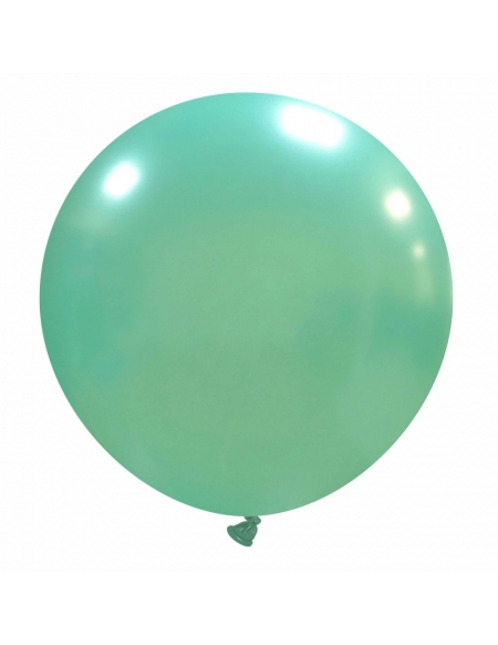 Globos Latex Esfericos 75cm Metalizado Aguamarina ML62