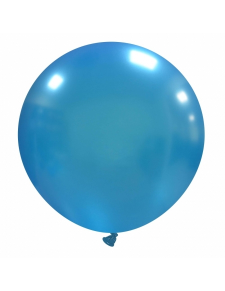 Globos Latex Esfericos 75cm Metalizado Azul