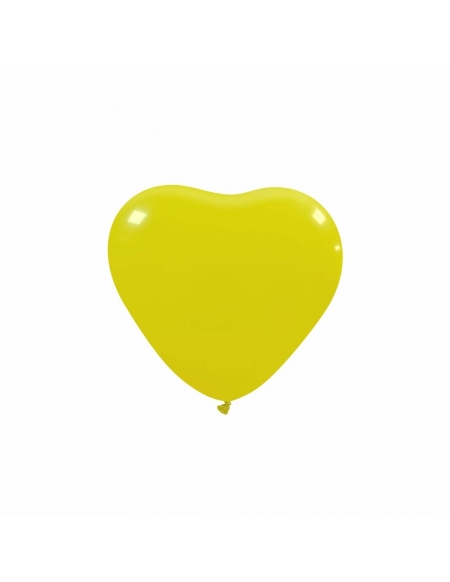 Globos Latex Corazon 13cm Pastel Amarillo PL02