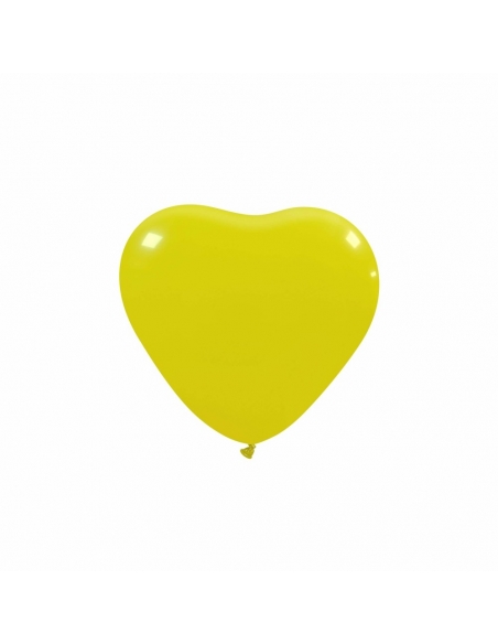 Globos Latex Corazon 13cm Pastel Amarillo PL02