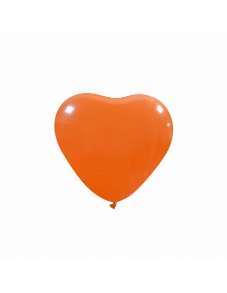 Globos Latex Corazon 13cm Pastel Naranja PL04