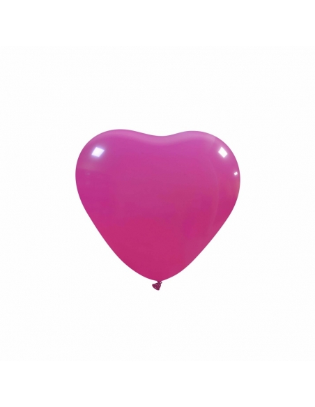 Globos Latex Corazon 13cm Pastel Fucsia PL07