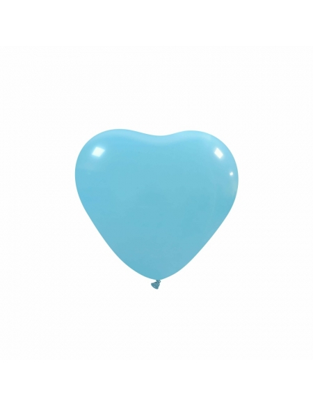 Globos Latex Corazon 13cm Pastel Celeste PL09