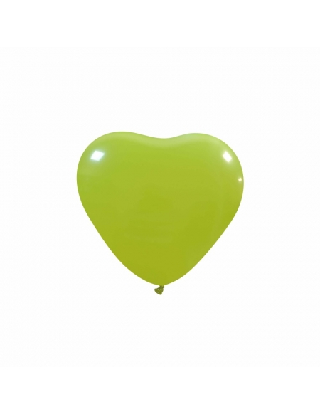 Globos Latex Corazon 13cm Pastel Verde Lima