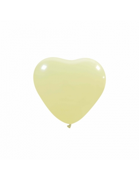 Globos Latex Corazon 13cm Pastel Marfil