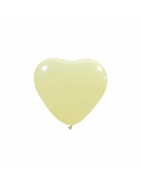 Globos Latex Corazon 13cm Pastel Marfil