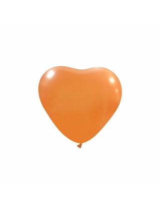 Globos Latex Corazon 13cm Metalizado Naranja ML31