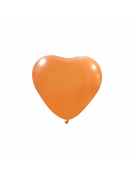 Globos Latex Corazon 13cm Metalizado Naranja ML31