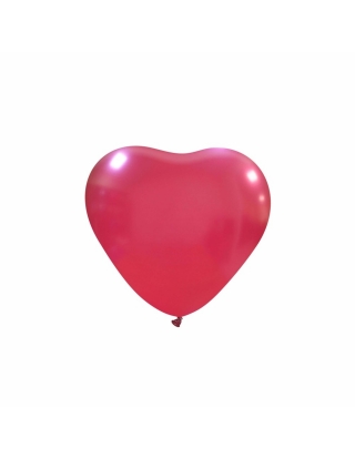 Globos Latex Corazon 13cm Metalizado Granate ML52