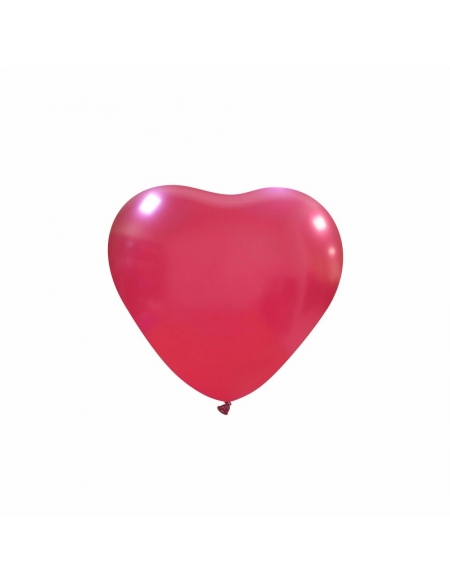 Globos Latex Corazon 13cm Metalizado Granate ML52