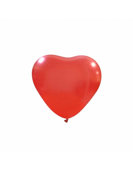 Globos Latex Corazon 13cm Metalizado Rojo Oscuro ML53