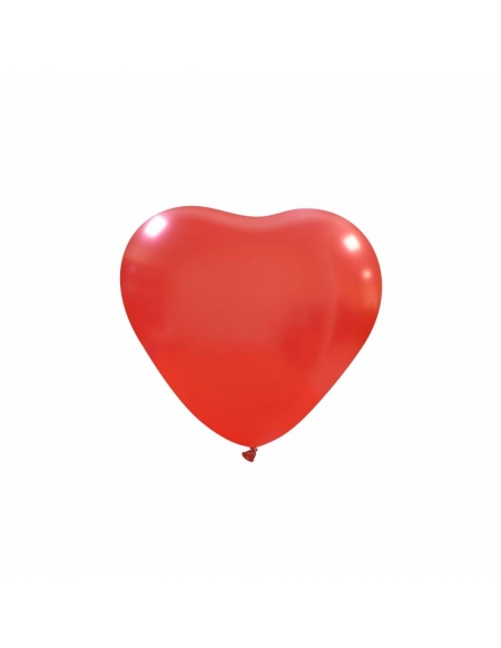 Globos Latex Corazon 13cm Metalizado Rojo Oscuro ML53