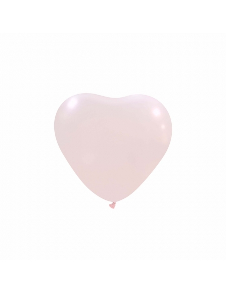 Globos Latex Corazon 13cm Metalizado Rosa Baby