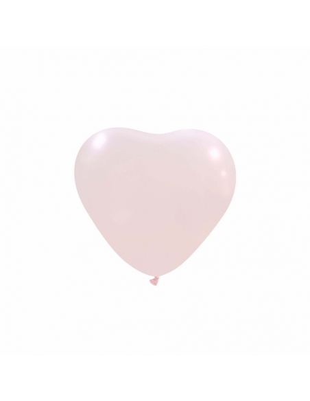 Globos Latex Corazon 13cm Metalizado Rosa Baby