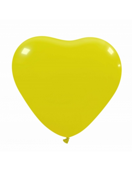 Globos Latex Corazon 30cm Pastel Amarillo PL02