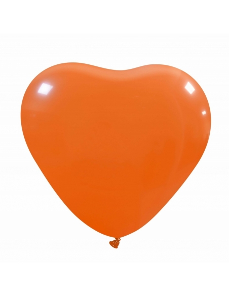 Globos Latex Corazon 30cm Pastel Naranja PL04