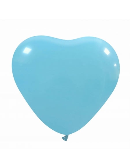 Globos Latex Corazon 30cm Pastel Celeste PL09