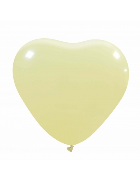 Globos Latex Corazon 30cm Pastel Marfil PL59