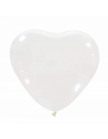 Globos Latex Corazon 30cm Cristal Transparente CL00