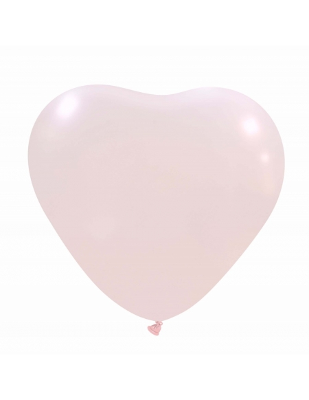 Globos Latex Corazon 30cm Metalizado Rosa ML33