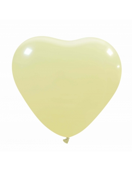 Globos Latex Corazon 40cm Pastel Marfil PL59