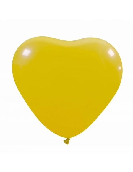 Globos Latex Corazon 40cm Pastel Amarillo Oscuro