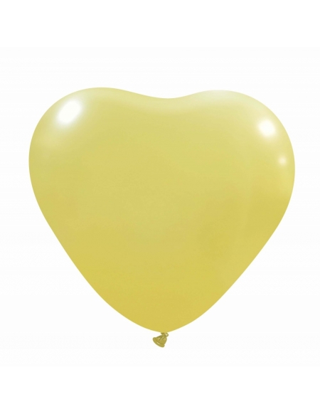 Globos Latex Corazon 40cm Pastel Crema