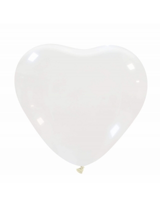 Globos Latex Corazon 40cm Cristal Transparente CL00