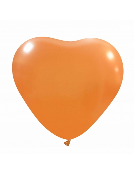 Globos Latex Corazon 40cm Metalizado Naranja ML31