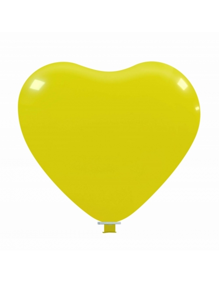 Globos Latex Corazon 65cm Pastel Amarillo PL02