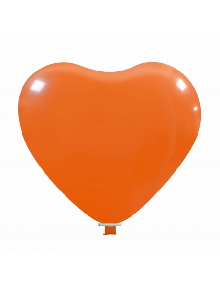 Globos Latex Corazon 65cm Pastel Naranja PL04