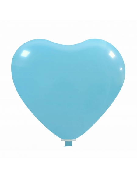 Globos Latex Corazon 65cm Pastel Celeste PL09