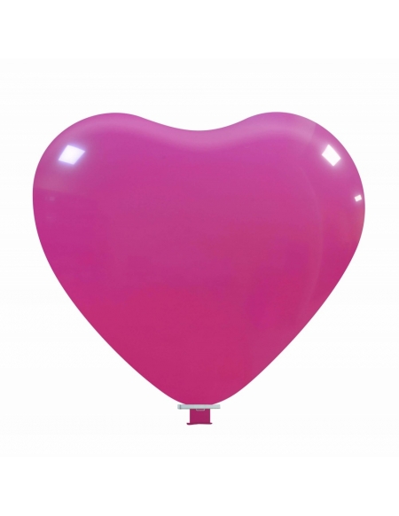 Globos Latex Corazon 65cm Pastel Fucsia