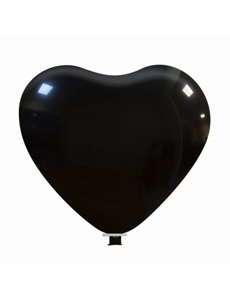 Globos Latex Corazon 65cm Pastel Negro