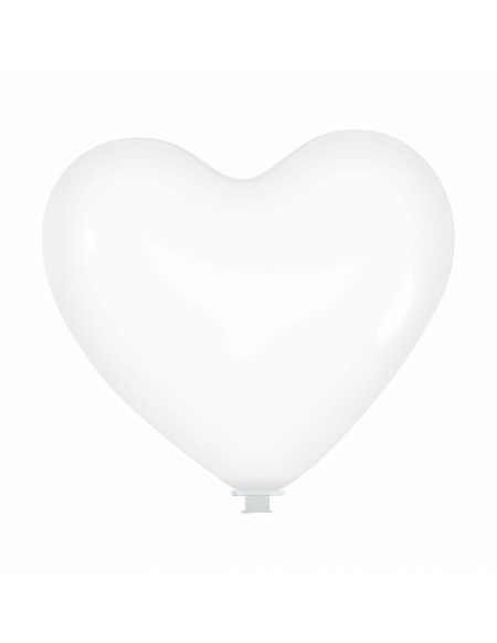 Globos Latex Corazon 65cm Cristal Transparente CL00