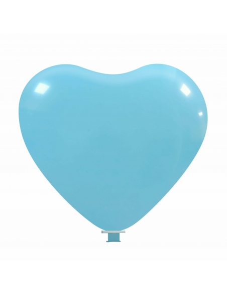 Globos Latex Corazon 100cm Pastel Celeste PL09