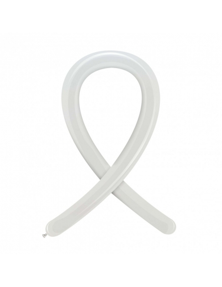 Globos Latex Globoflexia 260 Pastel Blanco PL01