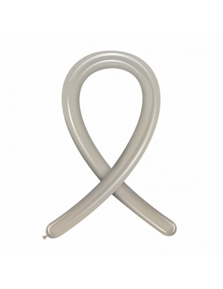 Globos Latex Globoflexia 260 Metalizado Plata ML38