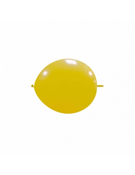 Globos Latex Redondos 2 Nudos 15cm Pastel Amarillo Oscuro