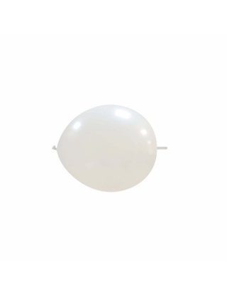 Globos Latex Redondos 2 Nudos 15cm Metalizado Blanco ML29