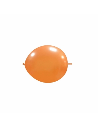 Globos Latex Redondos 2 Nudos 15cm Metalizado Naranja ML31
