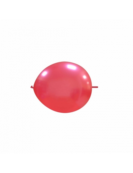 Globos Latex Redondos 2 Nudos 15cm Metalizado Rojo ML32