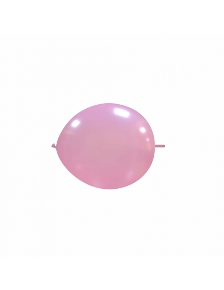 Globos Latex Redondos 2 Nudos 15cm Metalizado Rosa ML33