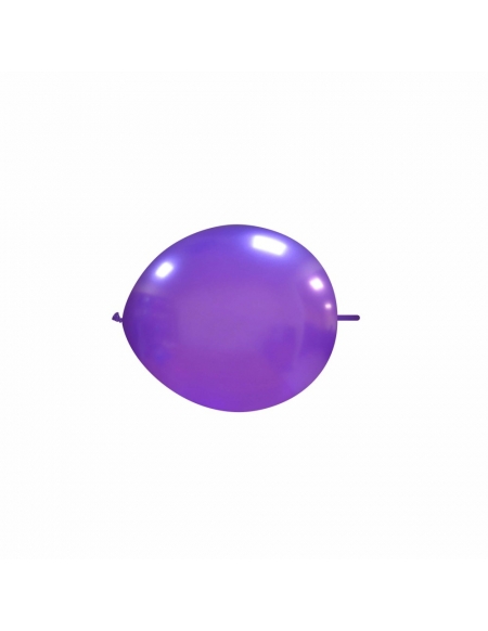 Globos Latex Redondos 2 Nudos 15cm Metalizado Purpura ML34