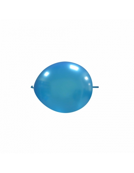 Globos Latex Redondos 2 Nudos 15cm Metalizado Azul ML36