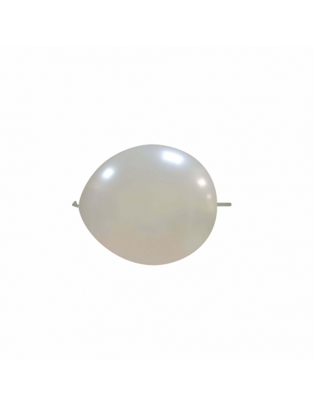 Globos Latex Redondos 2 Nudos 15cm Metalizado Plata ML38