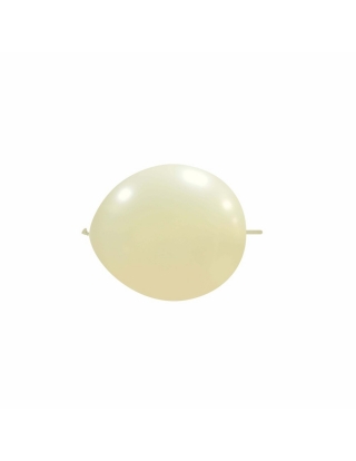 Globos Latex Redondos 2 Nudos 15cm Metalizado Marfil ML58