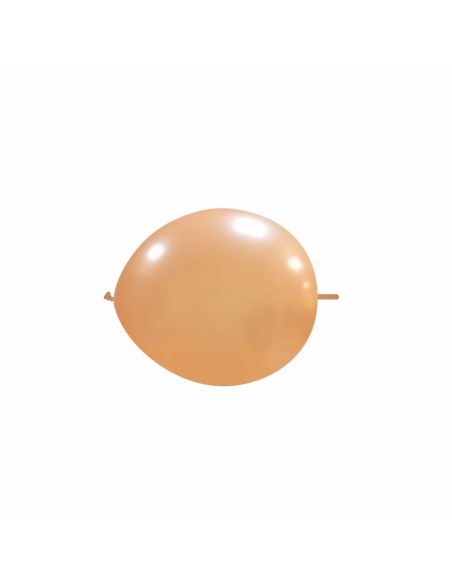 Globos Latex Redondos 2 Nudos 15cm Metalizado Melocoton ML60
