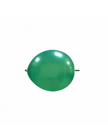 Globos Latex Redondos 2 Nudos 15cm Metalizado Verde Oscuro