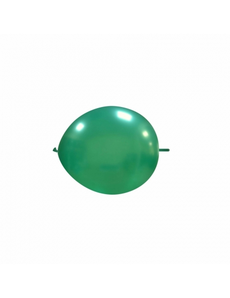 Globos Latex Redondos 2 Nudos 15cm Metalizado Verde Oscuro